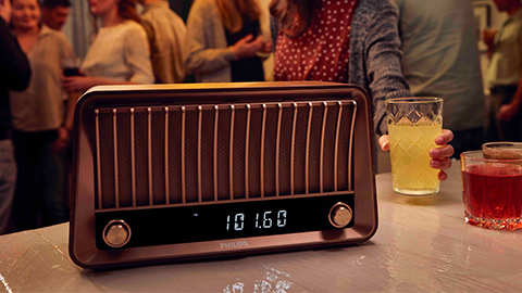 Speaker Bluetooth klasik berdesain retro Philips dengan radio - TAVS700
